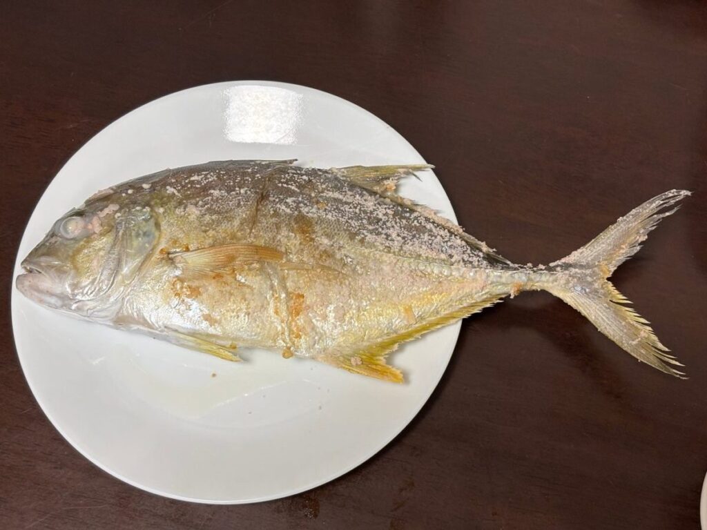 ヘルシオで焼いた魚の塩焼き（1尾まるごと）